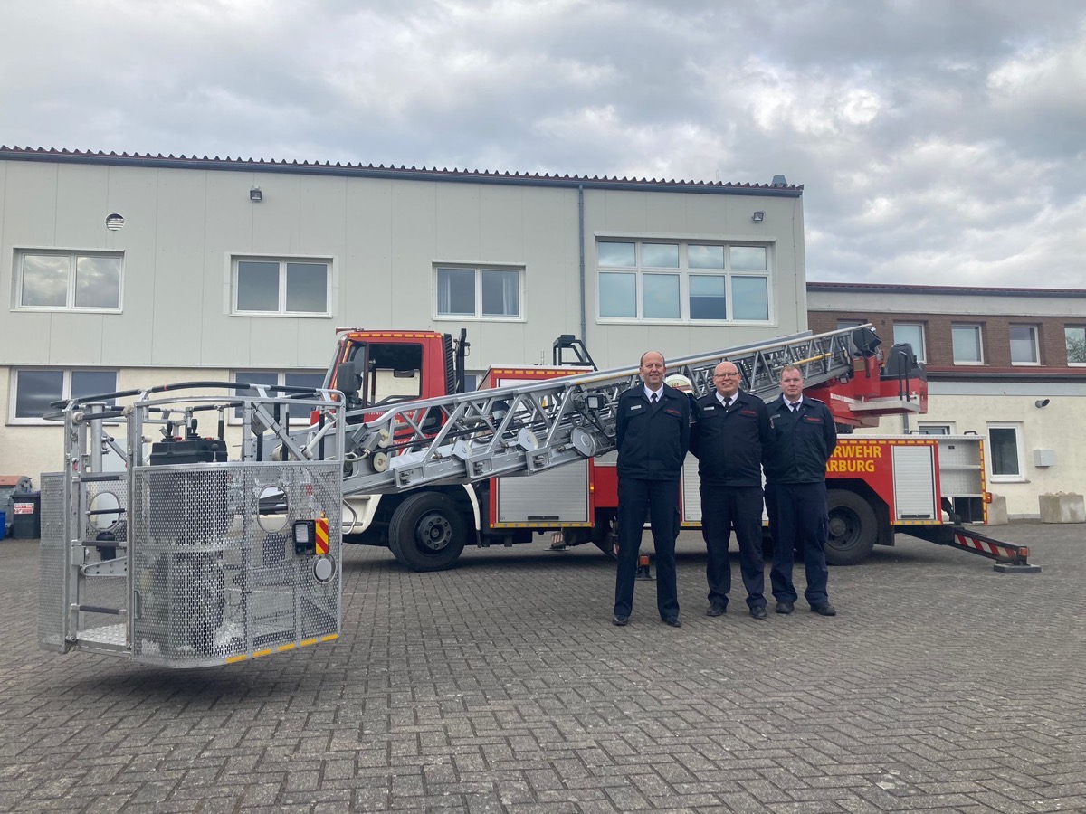 Jürgen Rabbe, Christoph Fuest und Reiner Vössing — Leiter der Feuerwehr mit Stellvertretern